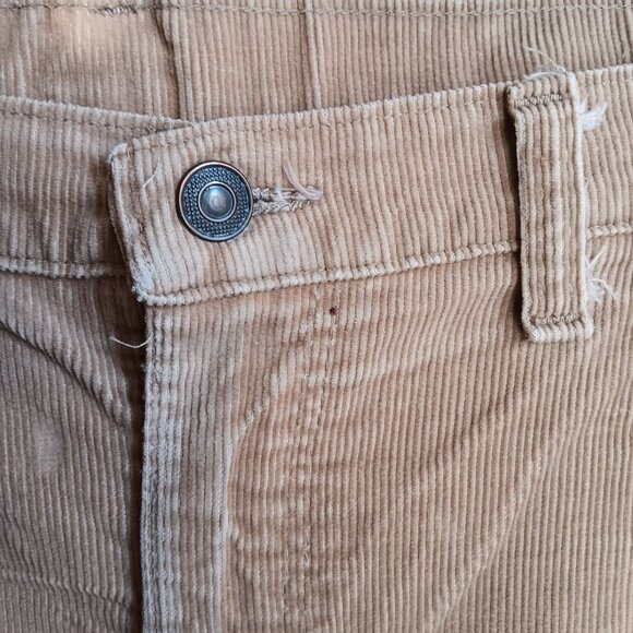 37x30 Vintage 1970's Mens Bootcut Flare Jeans GOLDEN BROWN HIPPY Raw Cords - Picture 4 of 7